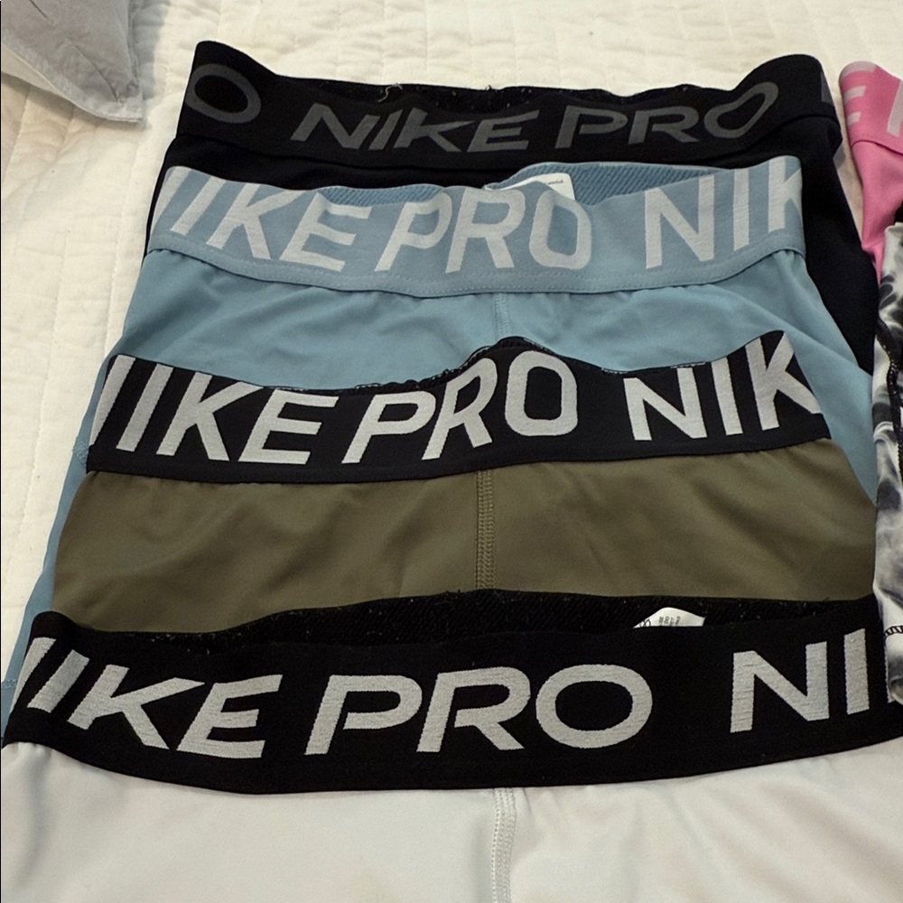 Nike Pro Women's Shorts Collection - Black, White, Pink, Blue, Gray - Picture 2 of 3